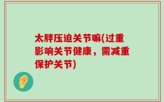 太胖压迫关节嘛(过重影响关节健康，需减重保护关节)