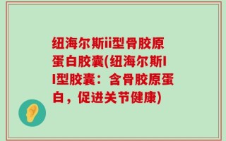 纽海尔斯ii型骨胶原蛋白胶囊(纽海尔斯II型胶囊：含骨胶原蛋白，促进关节健康)