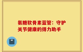 氨糖软骨素蓝管：守护关节健康的得力助手