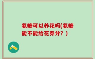 氨糖可以养花吗(氨糖能不能给花养分？)