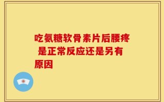 吃氨糖软骨素片后腰疼 是正常反应还是另有原因
