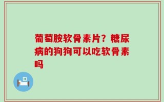葡萄胺软骨素片？糖尿病的狗狗可以吃软骨素吗