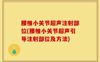 腰椎小关节超声注射部位(腰椎小关节超声引导注射部位及方法)