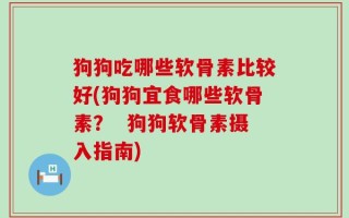 狗狗吃哪些软骨素比较好(狗狗宜食哪些软骨素？  狗狗软骨素摄入指南)