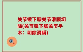 关节镜下膝关节滑膜切除(关节镜下膝关节手术：切除滑膜)