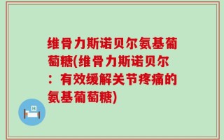 维骨力斯诺贝尔氨基葡萄糖(维骨力斯诺贝尔：有效缓解关节疼痛的氨基葡萄糖)