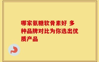 哪家氨糖软骨素好 多种品牌对比为你选出优质产品