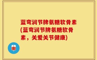 蓝弯润节牌氨糖软骨素(蓝弯润节牌氨糖软骨素，关爱关节健康)
