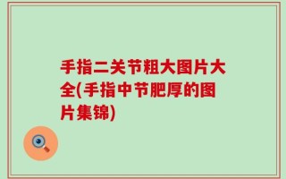 手指二关节粗大图片大全(手指中节肥厚的图片集锦)