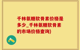 千林氨糖软骨素价格是多少_千林氨糖软骨素的市场价格查询)