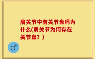 肩关节中有关节盘吗为什么(肩关节为何存在关节盘？)