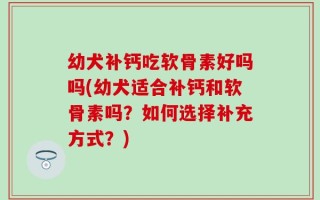 幼犬补钙吃软骨素好吗吗(幼犬适合补钙和软骨素吗？如何选择补充方式？)