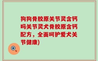 狗狗骨胶原关节灵含钙吗关节灵犬骨胶原含钙配方，全面呵护爱犬关节健康)