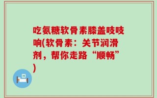 吃氨糖软骨素膝盖吱吱响(软骨素：关节润滑剂，帮你走路“顺畅”)