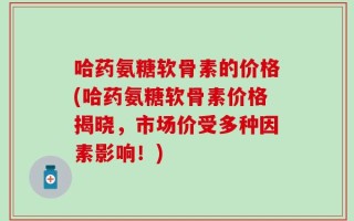 哈药氨糖软骨素的价格(哈药氨糖软骨素价格揭晓，市场价受多种因素影响！)
