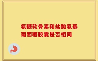 氨糖软骨素和盐酸氨基葡萄糖胶囊是否相同
