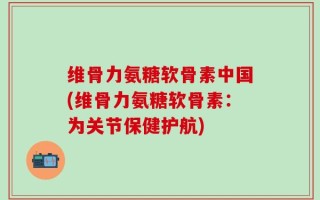 维骨力氨糖软骨素中国(维骨力氨糖软骨素：为关节保健护航)