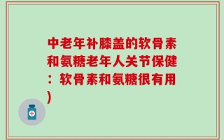 中老年补膝盖的软骨素和氨糖老年人关节保健：软骨素和氨糖很有用)
