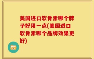 美国进口软骨素哪个牌子好用一点(美国进口软骨素哪个品牌效果更好)