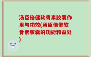 汤臣倍健软骨素胶囊作用与功效(汤臣倍健软骨素胶囊的功能和益处)