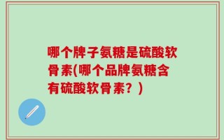 哪个牌子氨糖是硫酸软骨素(哪个品牌氨糖含有硫酸软骨素？)