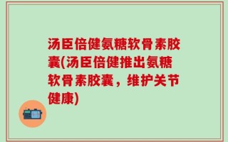 汤臣倍健氨糖软骨素胶囊(汤臣倍健推出氨糖软骨素胶囊，维护关节健康)