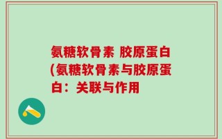 氨糖软骨素 胶原蛋白(氨糖软骨素与胶原蛋白：关联与作用