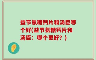 益节氨糖钙片和汤臣哪个好(益节氨糖钙片和汤臣：哪个更好？)