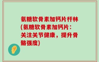氨糖软骨素加钙片杆林(氨糖软骨素加钙片：关注关节健康，提升骨骼强度)