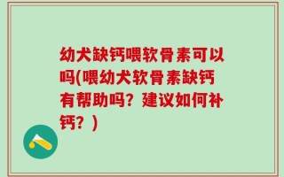 幼犬缺钙喂软骨素可以吗(喂幼犬软骨素缺钙有帮助吗？建议如何补钙？)