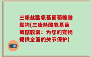 三康盐酸氨基葡萄糖胶囊狗(三康盐酸氨基葡萄糖胶囊：为您的宠物提供全面的关节保护)