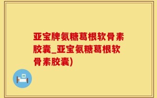 亚宝牌氨糖葛根软骨素胶囊_亚宝氨糖葛根软骨素胶囊)
