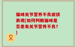 猫咪关节营养不良症状表现(如何判断猫咪是否患有关节营养不良？)