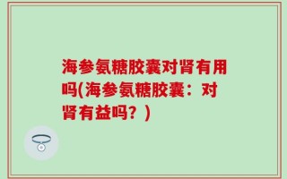 海参氨糖胶囊对肾有用吗(海参氨糖胶囊：对肾有益吗？)