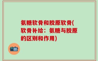 氨糖软骨和胶原软骨(软骨补给：氨糖与胶原的区别和作用)