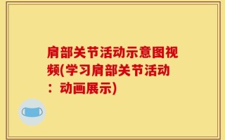 肩部关节活动示意图视频(学习肩部关节活动：动画展示)