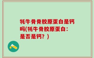 牦牛骨骨胶原蛋白是钙吗(牦牛骨胶原蛋白：是否是钙？)