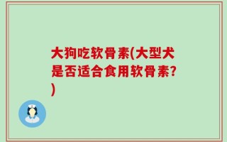 大狗吃软骨素(大型犬是否适合食用软骨素？)