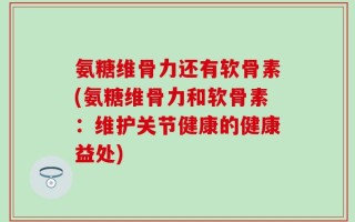 氨糖维骨力还有软骨素(氨糖维骨力和软骨素：维护关节健康的健康益处)