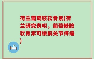 荷兰葡萄胺软骨素(荷兰研究表明，葡萄糖胺软骨素可缓解关节疼痛)