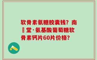 软骨素氨糖胶囊钱？南雲堂·氨基酸葡萄糖软骨素钙片60片价格？