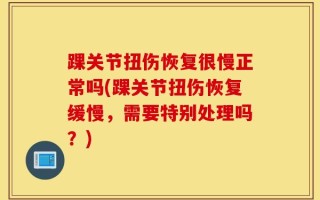 踝关节扭伤恢复很慢正常吗(踝关节扭伤恢复缓慢，需要特别处理吗？)