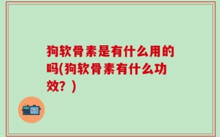 狗软骨素是有什么用的吗(狗软骨素有什么功效？)