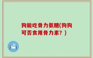 狗能吃骨力氨糖(狗狗可否食用骨力素？)