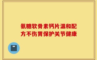 氨糖软骨素钙片温和配方不伤胃保护关节健康