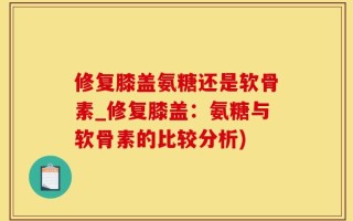 修复膝盖氨糖还是软骨素_修复膝盖：氨糖与软骨素的比较分析)