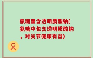 氨糖里含透明质酸钠(氨糖中包含透明质酸钠，对关节健康有益)