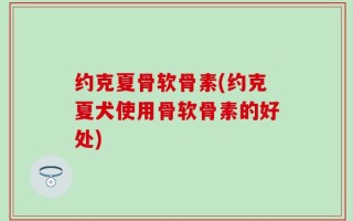 约克夏骨软骨素(约克夏犬使用骨软骨素的好处)