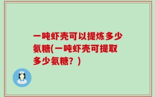 一吨虾壳可以提炼多少氨糖(一吨虾壳可提取多少氨糖？)