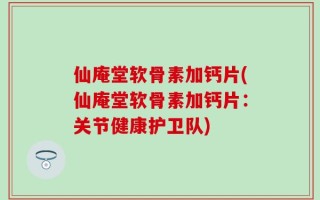 仙庵堂软骨素加钙片(仙庵堂软骨素加钙片：关节健康护卫队)